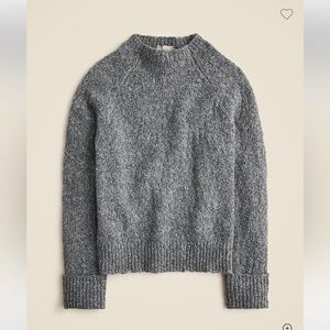 J Crew Mock Neck Roll Sleeve Sweater